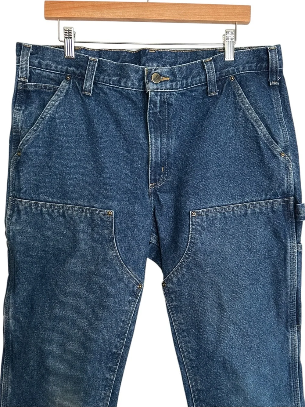 CARHARTT B07 Double Knee Logger Jeans 36x30 Relaxed Fit Workwear Carpenter Denim